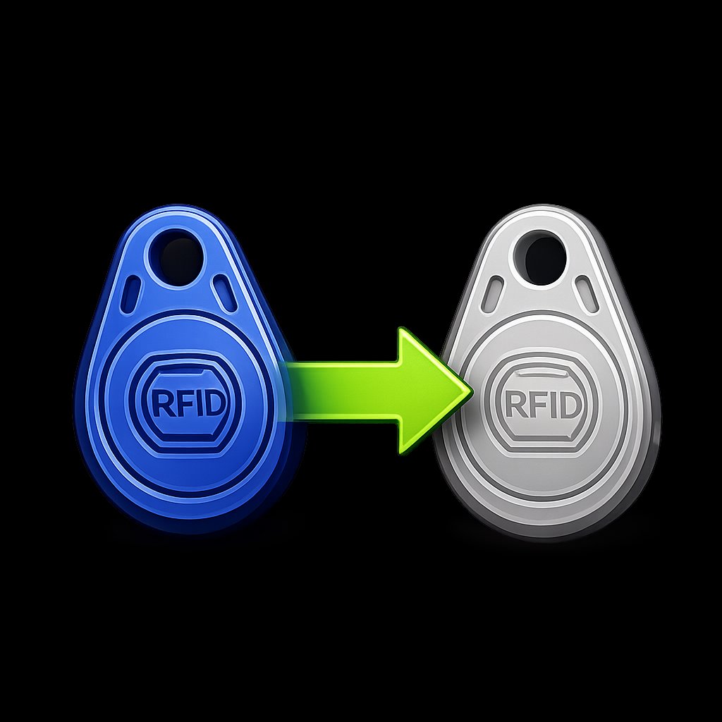 Copie RFID badge immeuble original vers badge vierge